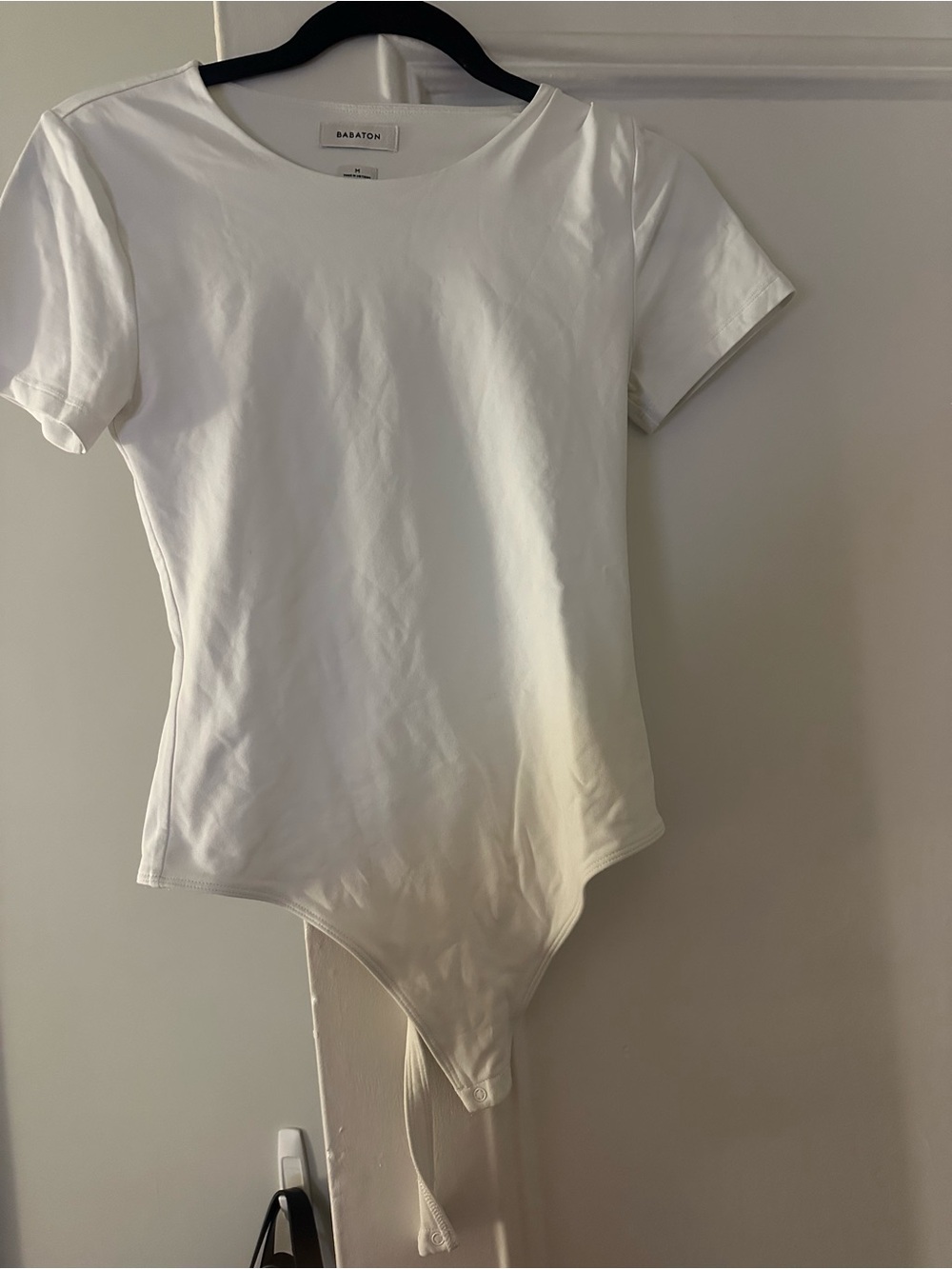 Aritzia White Short Sleeve Bodysuit